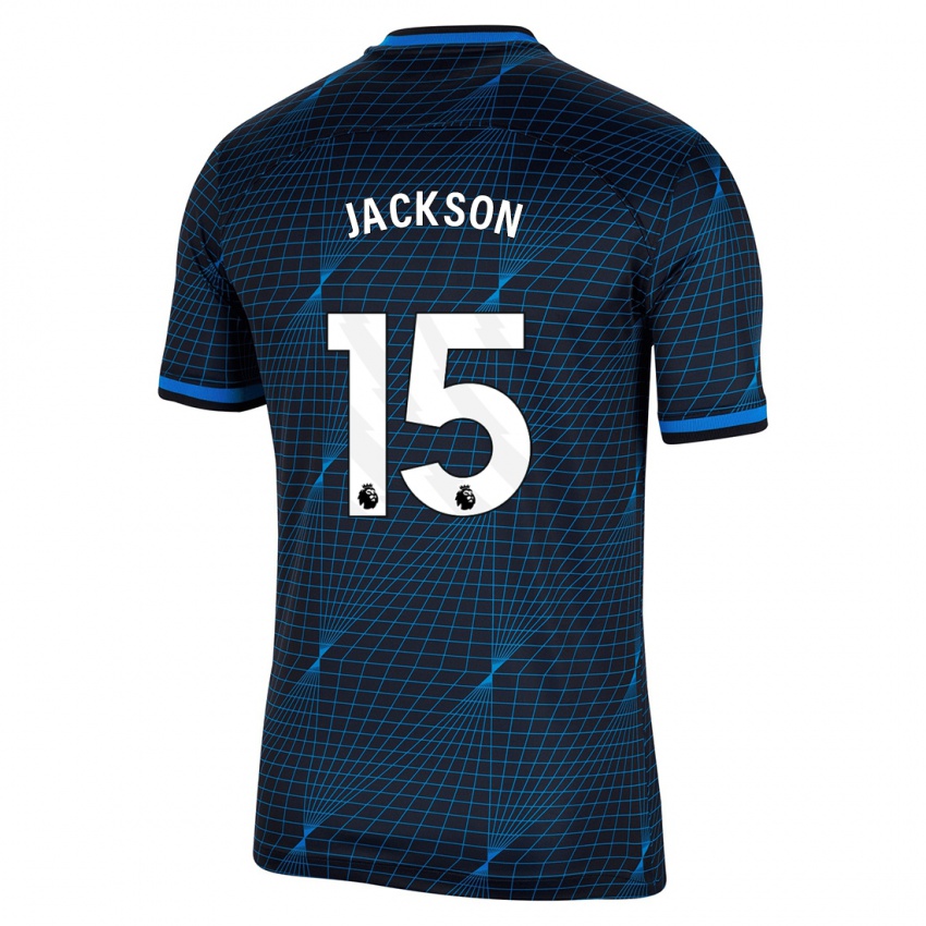 Dames Nicolas Jackson #15 Donkerblauw Uitshirt Uittenue 2023/24 T-Shirt