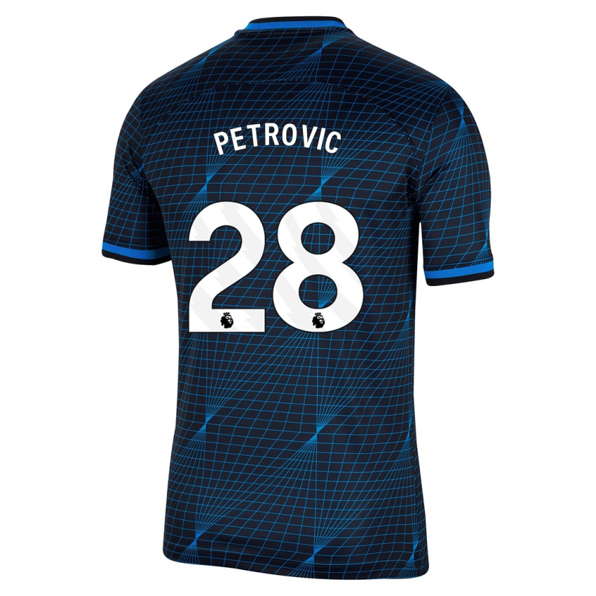 Dames Djordje Petrovic #28 Donkerblauw Uitshirt Uittenue 2023/24 T-Shirt