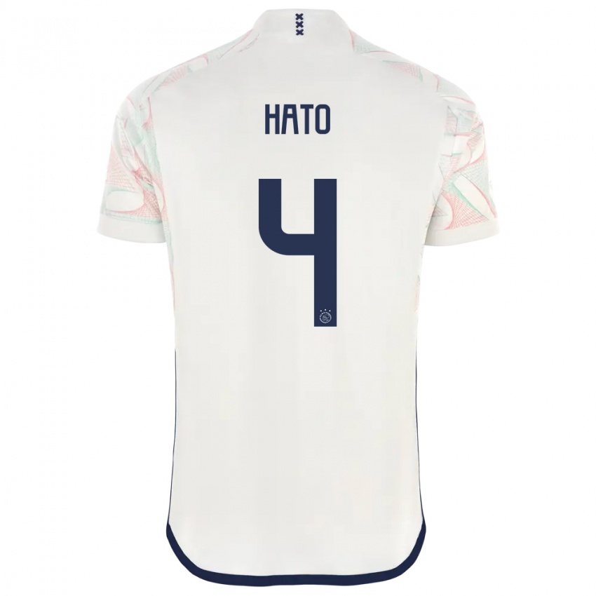 Dames Jorrel Hato #4 Wit Uitshirt Uittenue 2023/24 T-Shirt