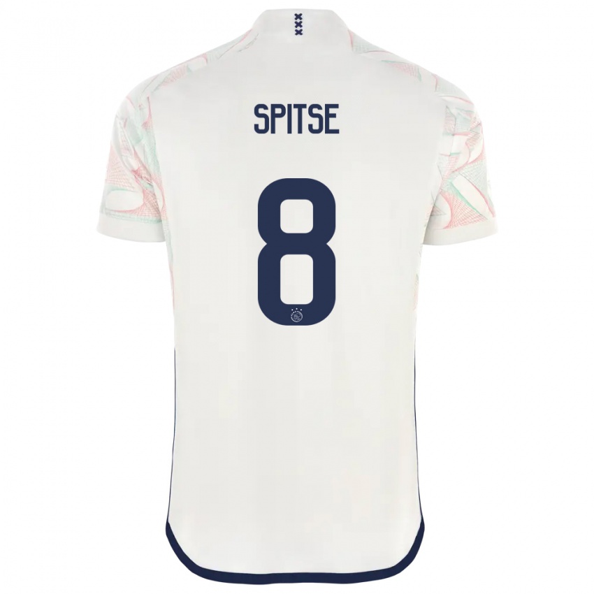 Dames Sherida Spitse #8 Wit Uitshirt Uittenue 2023/24 T-Shirt