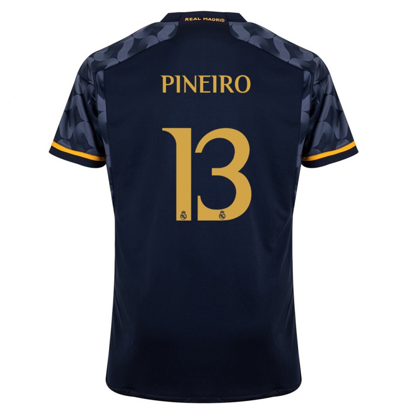Dames Diego Pineiro #13 Donkerblauw Uitshirt Uittenue 2023/24 T-Shirt