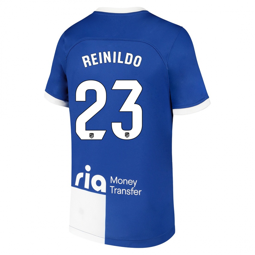 Dames Reinildo Mandava #23 Blauw Wit Uitshirt Uittenue 2023/24 T-Shirt