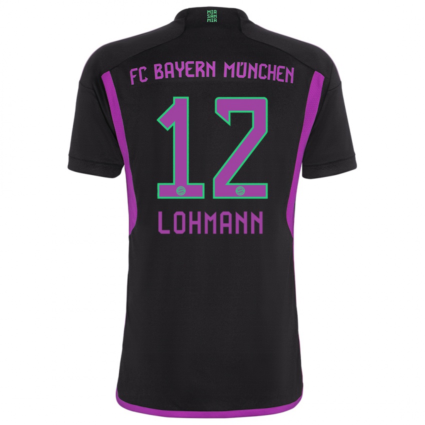 Dames Sydney Lohmann #12 Zwart Uitshirt Uittenue 2023/24 T-Shirt