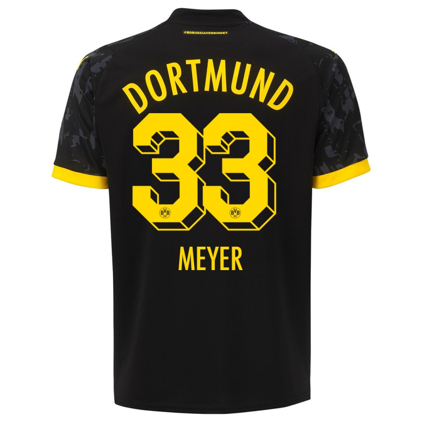 Dames Alexander Meyer #33 Zwart Uitshirt Uittenue 2023/24 T-Shirt