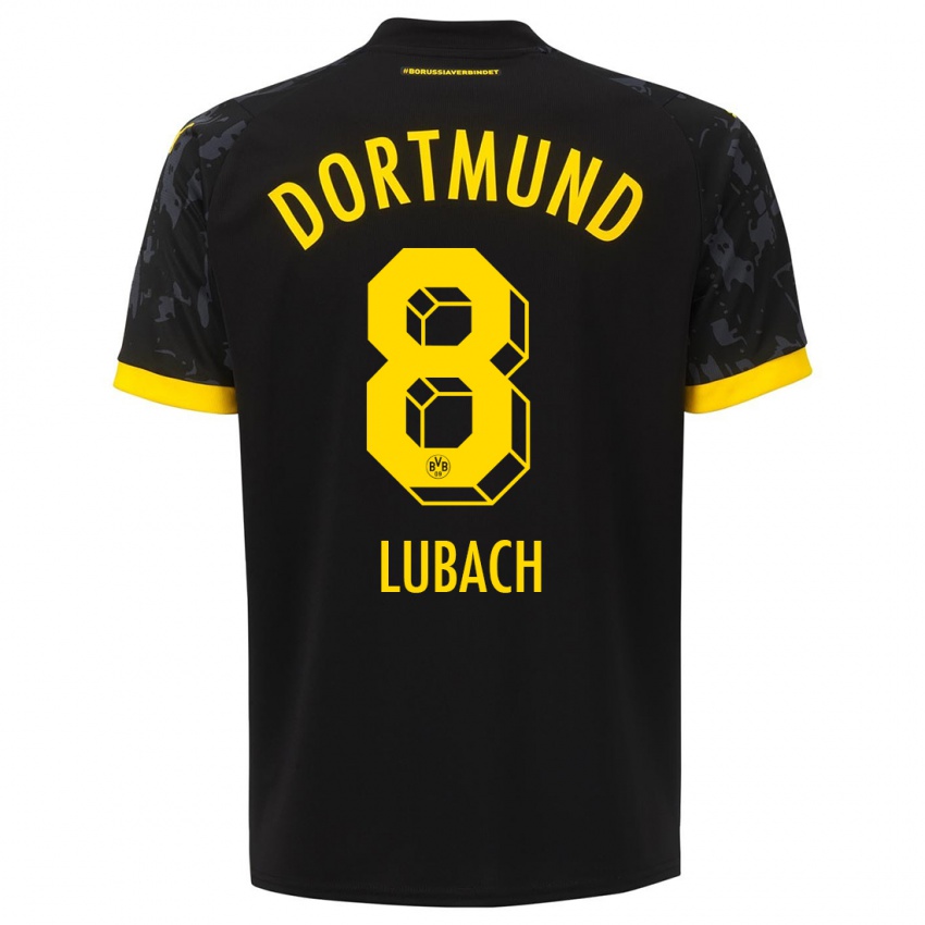 Dames Rafael Lubach #8 Zwart Uitshirt Uittenue 2023/24 T-Shirt