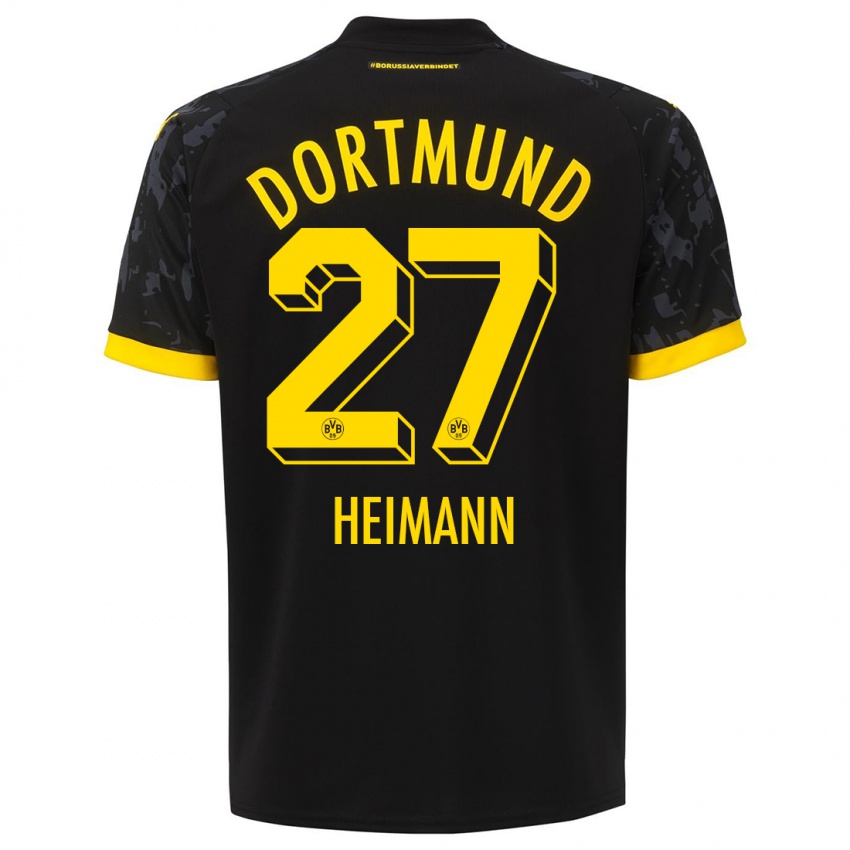 Dames Wesley Heimann #27 Zwart Uitshirt Uittenue 2023/24 T-Shirt