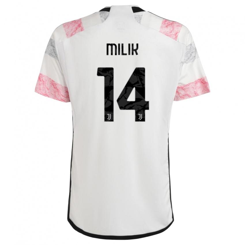 Dames Arkadiusz Milik #14 Wit Roze Uitshirt Uittenue 2023/24 T-Shirt