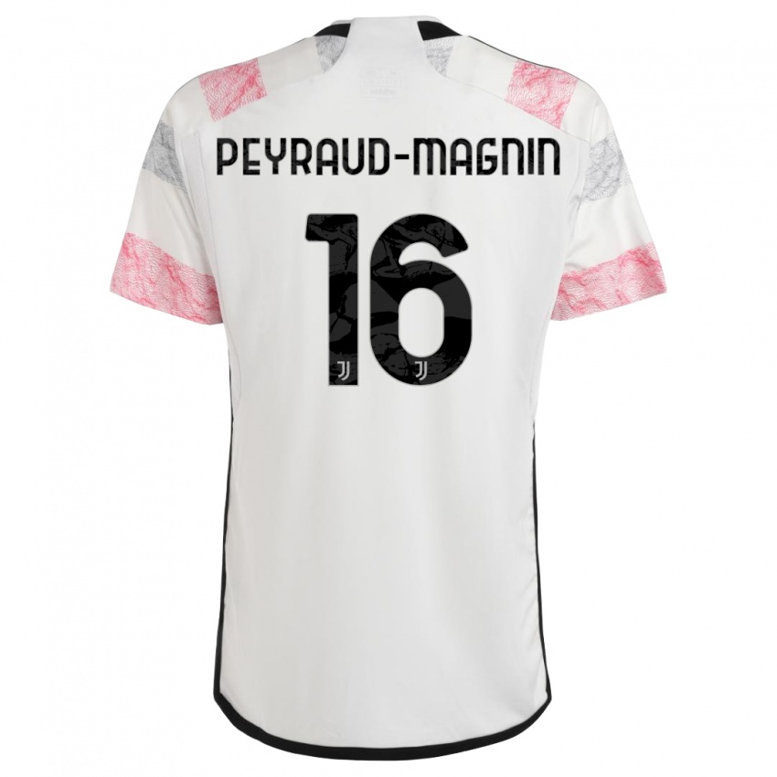 Dames Pauline Peyraud-Magnin #16 Wit Roze Uitshirt Uittenue 2023/24 T-Shirt