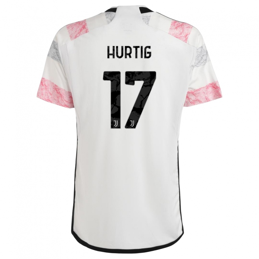 Dames Lina Hurtig #17 Wit Roze Uitshirt Uittenue 2023/24 T-Shirt