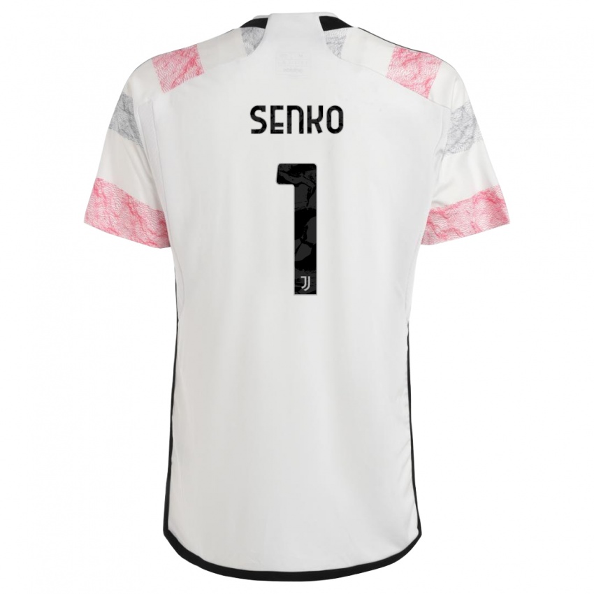 Dames Zsombor Senko #1 Wit Roze Uitshirt Uittenue 2023/24 T-Shirt