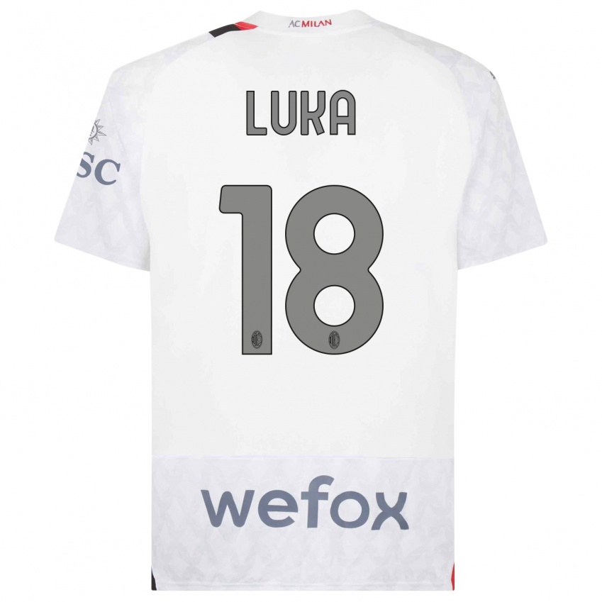 Dames Luka Romero #18 Wit Uitshirt Uittenue 2023/24 T-Shirt