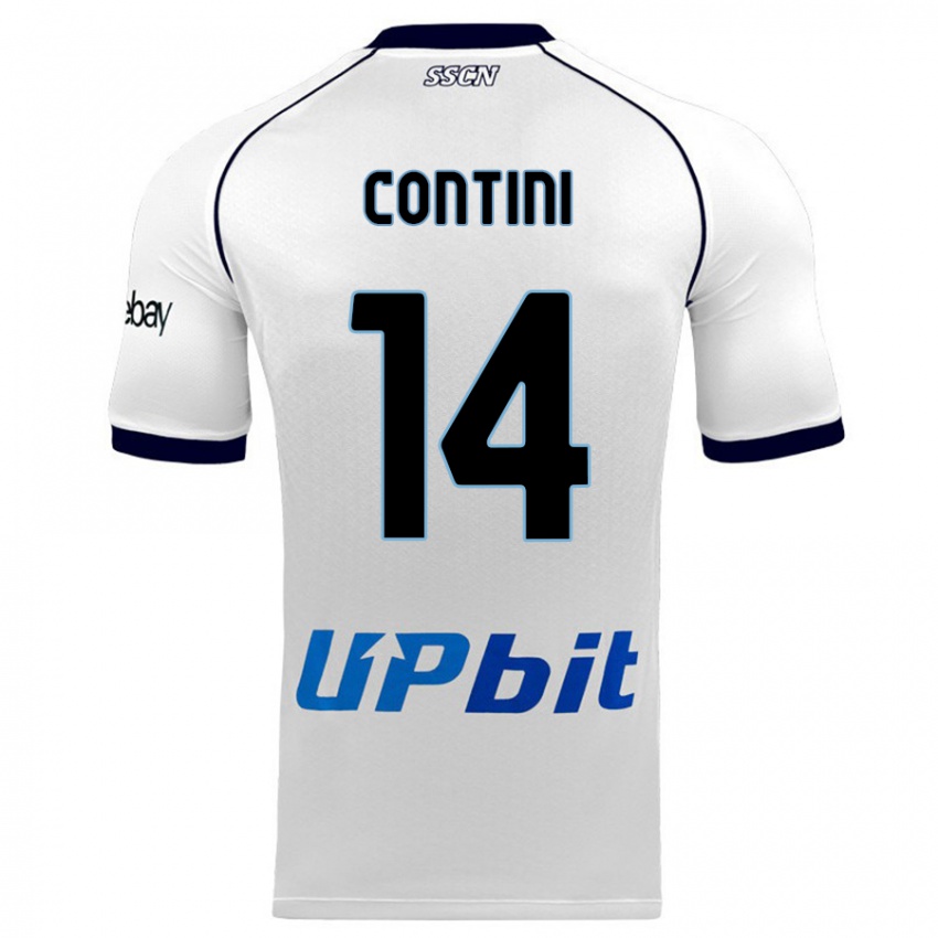 Dames Nikita Contini #14 Wit Uitshirt Uittenue 2023/24 T-Shirt