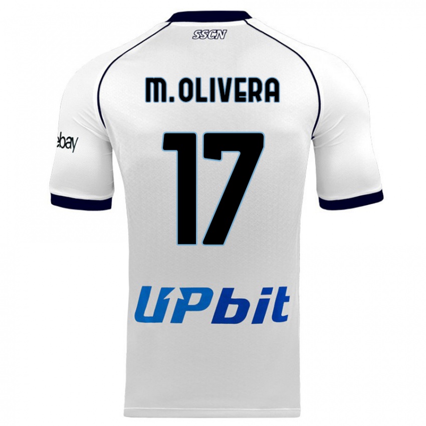 Dames Mathias Olivera #17 Wit Uitshirt Uittenue 2023/24 T-Shirt