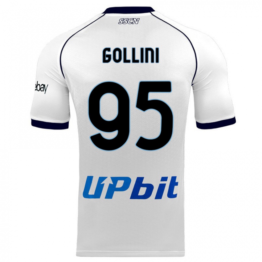 Dames Pierluigi Gollini #95 Wit Uitshirt Uittenue 2023/24 T-Shirt