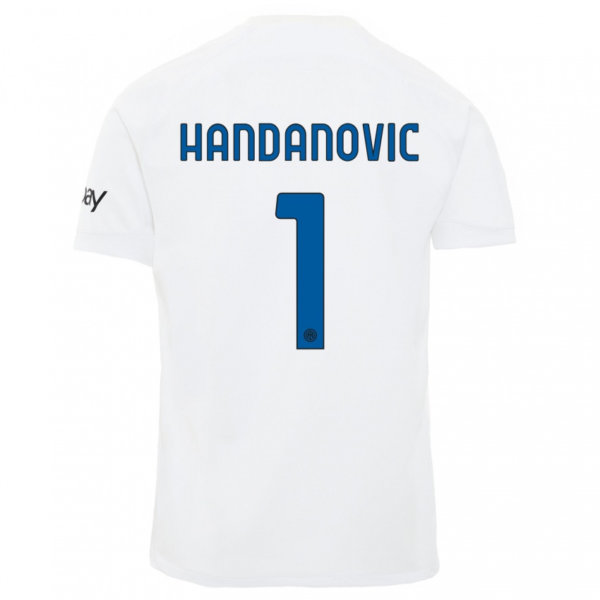 Dames Samir Handanovic #1 Wit Uitshirt Uittenue 2023/24 T-Shirt