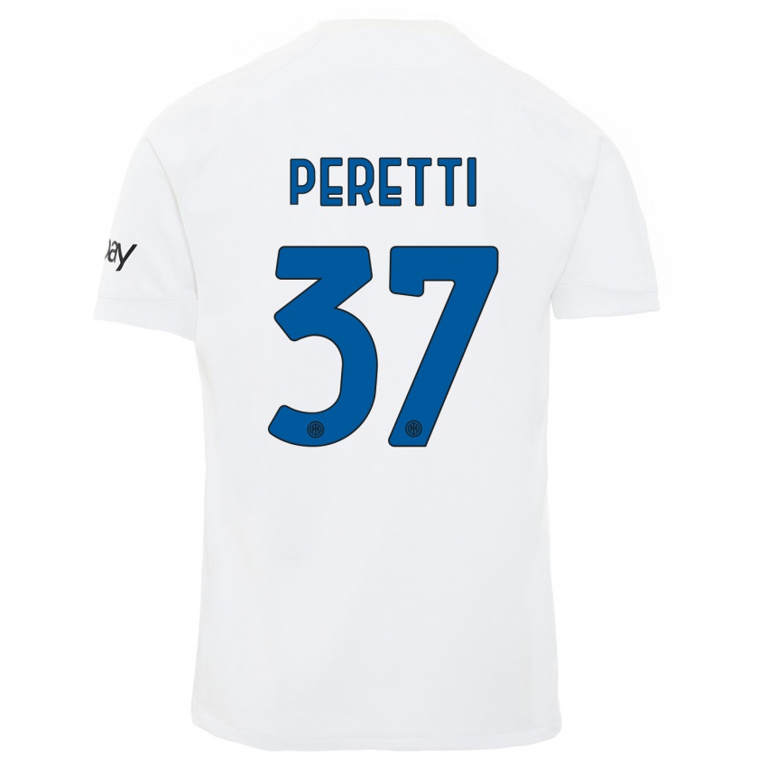 Dames Lorenzo Peretti #37 Wit Uitshirt Uittenue 2023/24 T-Shirt