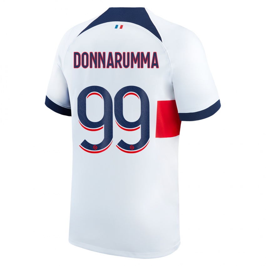 Dames Gianluigi Donnarumma #99 Wit Uitshirt Uittenue 2023/24 T-Shirt