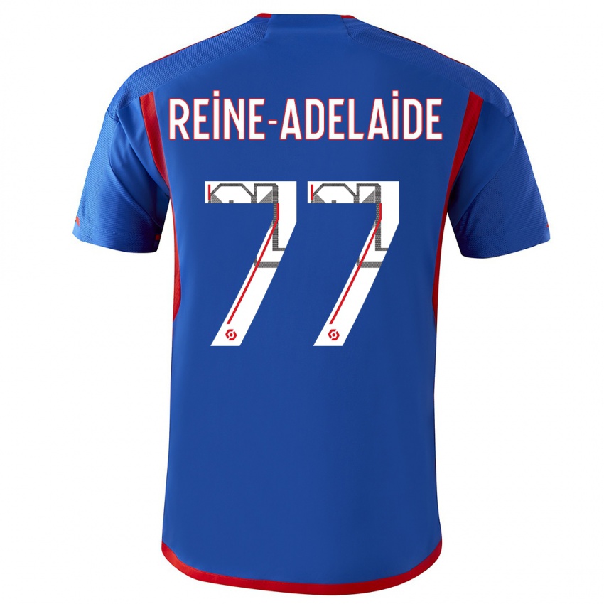 Dames Jeff Reine-Adelaide #77 Blauw Rood Uitshirt Uittenue 2023/24 T-Shirt