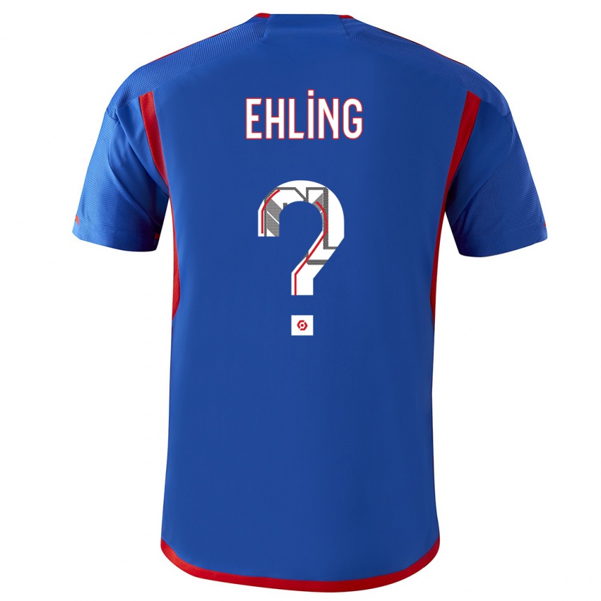 Dames Thibaut Ehling #0 Blauw Rood Uitshirt Uittenue 2023/24 T-Shirt