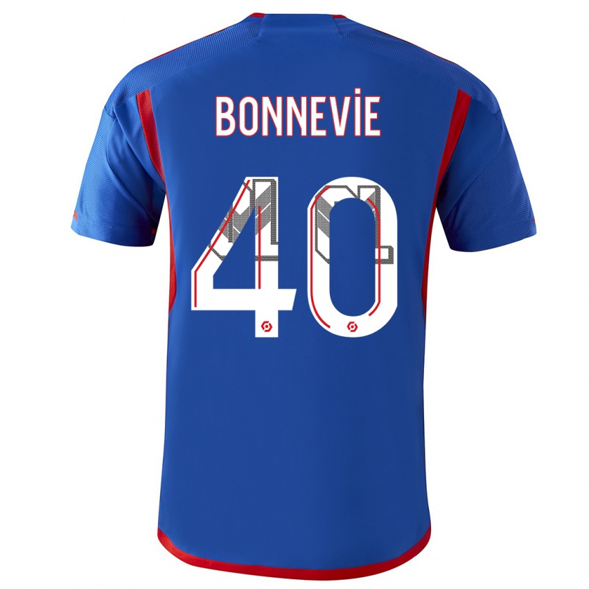 Dames Kayne Bonnevie #40 Blauw Rood Uitshirt Uittenue 2023/24 T-Shirt