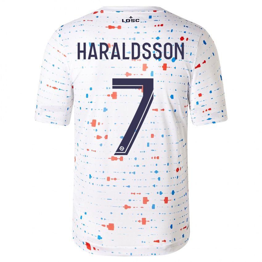 Dames Hákon Arnar Haraldsson #7 Wit Uitshirt Uittenue 2023/24 T-Shirt