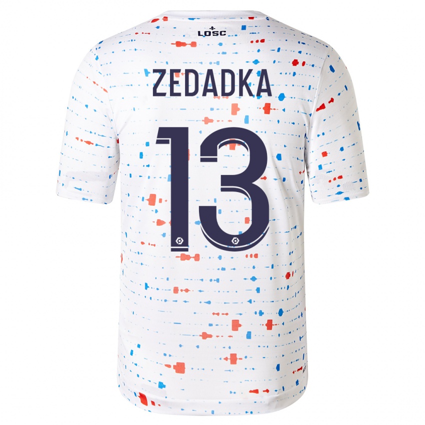 Dames Akim Zedadka #13 Wit Uitshirt Uittenue 2023/24 T-Shirt
