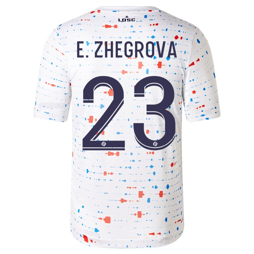 Dames Edon Zhegrova #23 Wit Uitshirt Uittenue 2023/24 T-Shirt