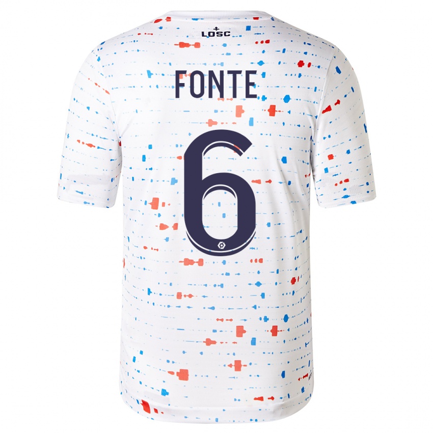 Dames Jose Fonte #6 Wit Uitshirt Uittenue 2023/24 T-Shirt