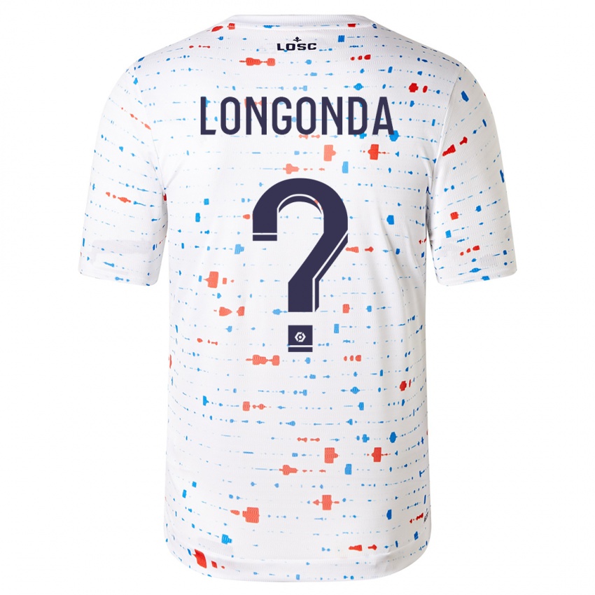 Dames Jean-Pierre Longonda #0 Wit Uitshirt Uittenue 2023/24 T-Shirt