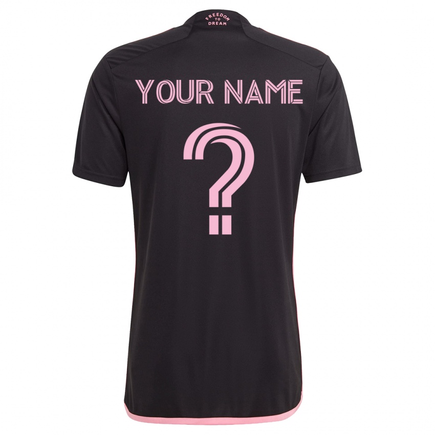 Dames Uw Naam #0 Zwart Uitshirt Uittenue 2023/24 T-Shirt