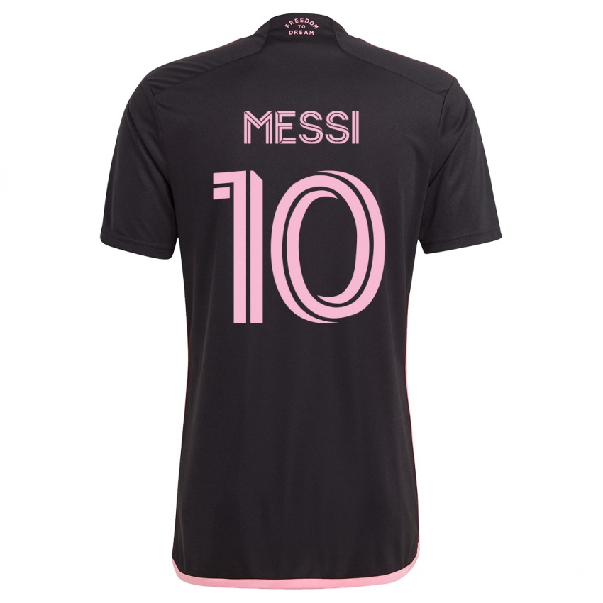 Dames Lionel Messi #10 Zwart Uitshirt Uittenue 2023/24 T-Shirt