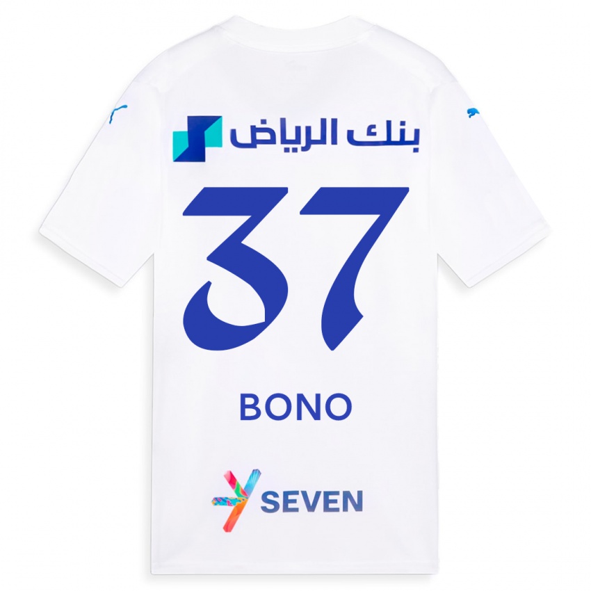 Dames Bono #37 Wit Uitshirt Uittenue 2023/24 T-Shirt