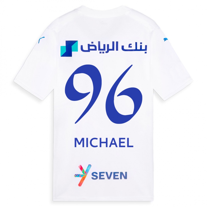 Dames Michael #96 Wit Uitshirt Uittenue 2023/24 T-Shirt