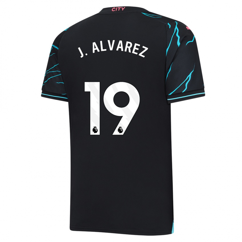 Dames Julian Alvarez #19 Donkerblauw Thuisshirt Derde Tenue 2023/24 T-Shirt