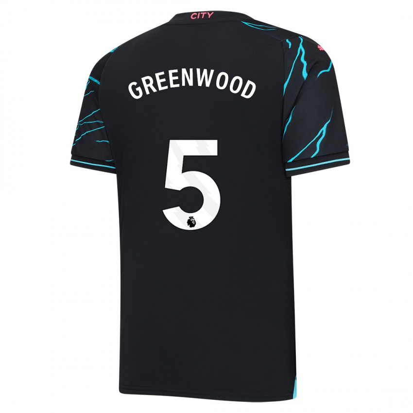 Dames Alex Greenwood #5 Donkerblauw Thuisshirt Derde Tenue 2023/24 T-Shirt