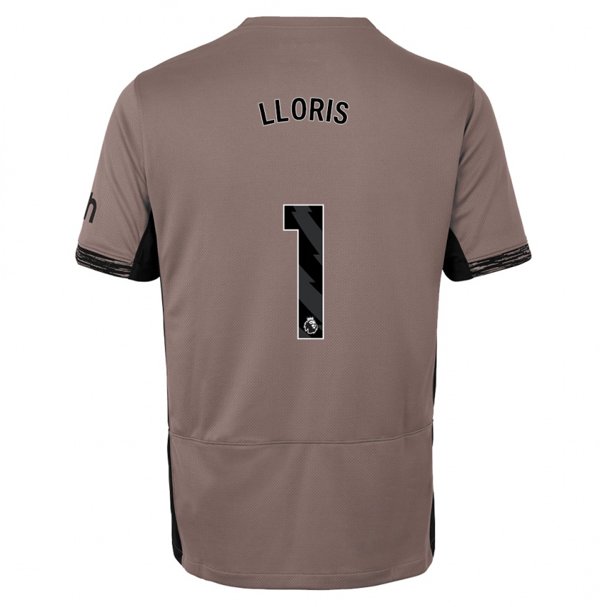 Dames Hugo Lloris #1 Donker Beige Thuisshirt Derde Tenue 2023/24 T-Shirt