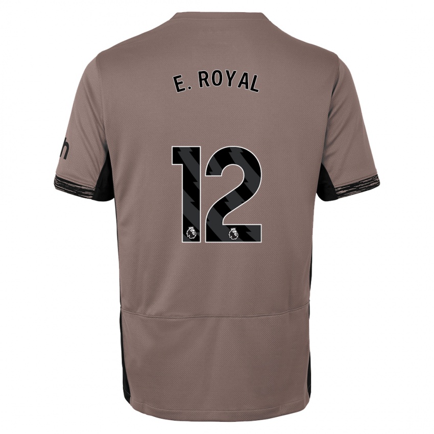 Dames Emerson Royal #12 Donker Beige Thuisshirt Derde Tenue 2023/24 T-Shirt
