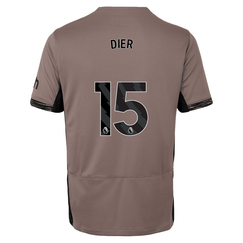 Dames Eric Dier #15 Donker Beige Thuisshirt Derde Tenue 2023/24 T-Shirt