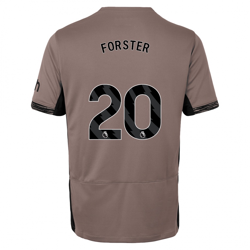 Dames Fraser Forster #20 Donker Beige Thuisshirt Derde Tenue 2023/24 T-Shirt