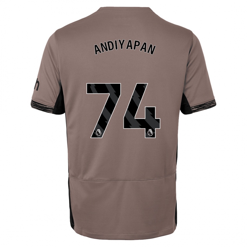 Dames William Andiyapan #74 Donker Beige Thuisshirt Derde Tenue 2023/24 T-Shirt