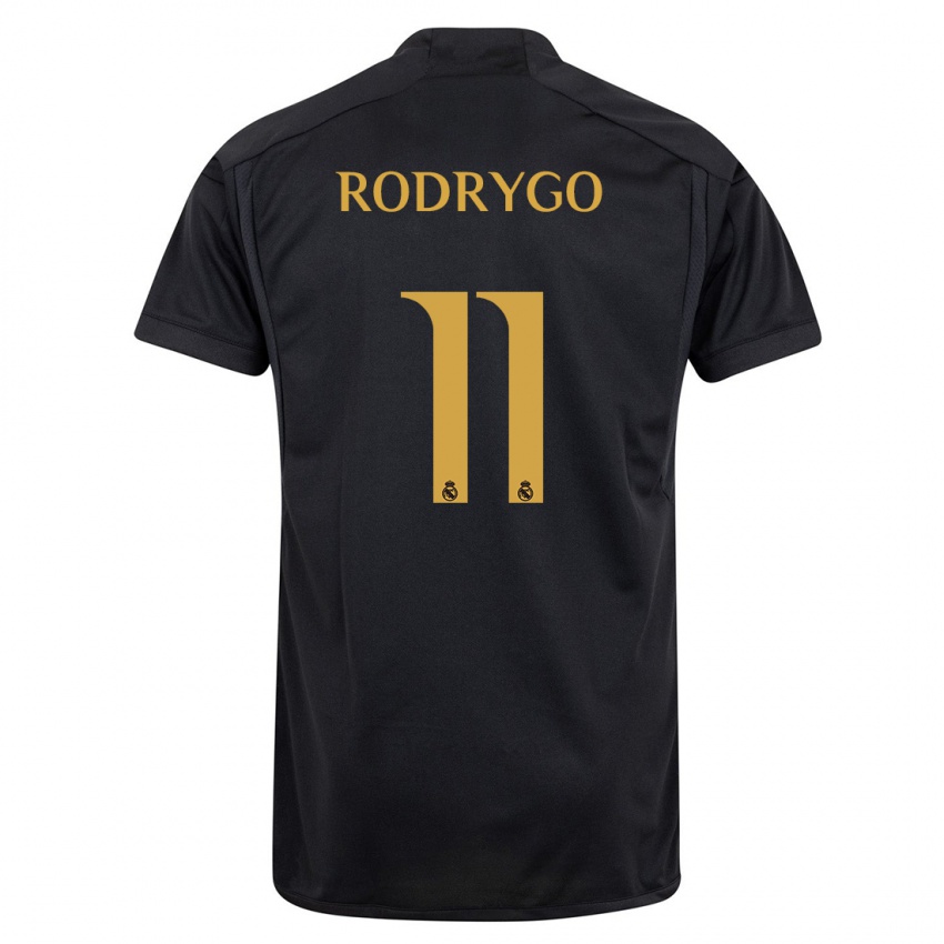 Dames Rodrygo #11 Zwart Thuisshirt Derde Tenue 2023/24 T-Shirt