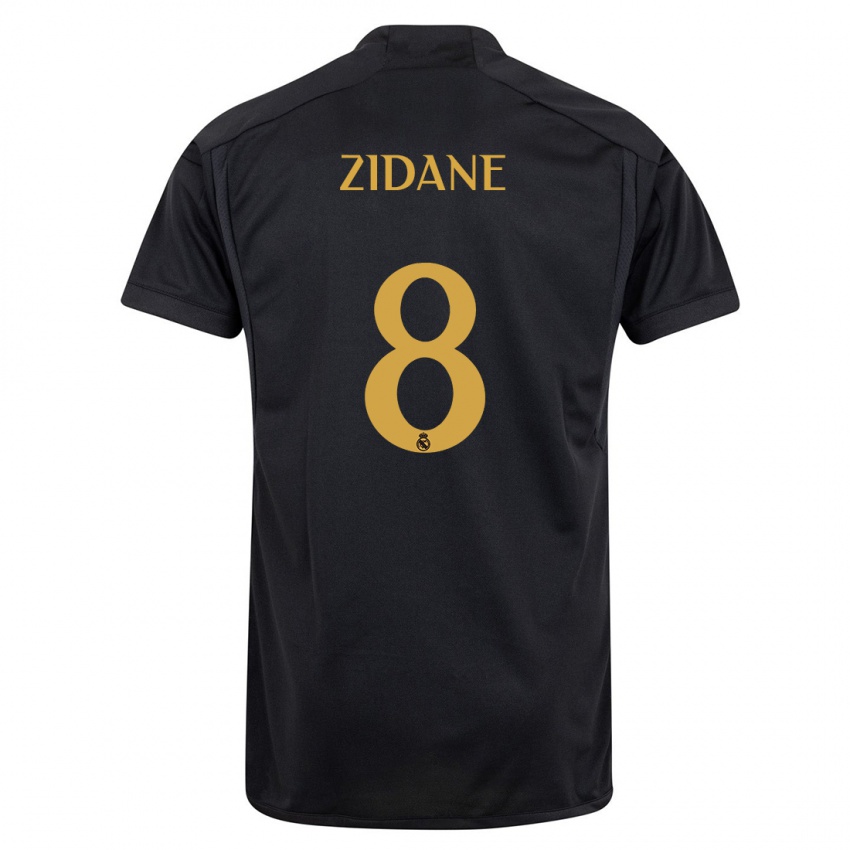 Dames Theo Zidane #8 Zwart Thuisshirt Derde Tenue 2023/24 T-Shirt
