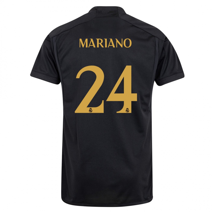 Dames Mariano Diaz #24 Zwart Thuisshirt Derde Tenue 2023/24 T-Shirt