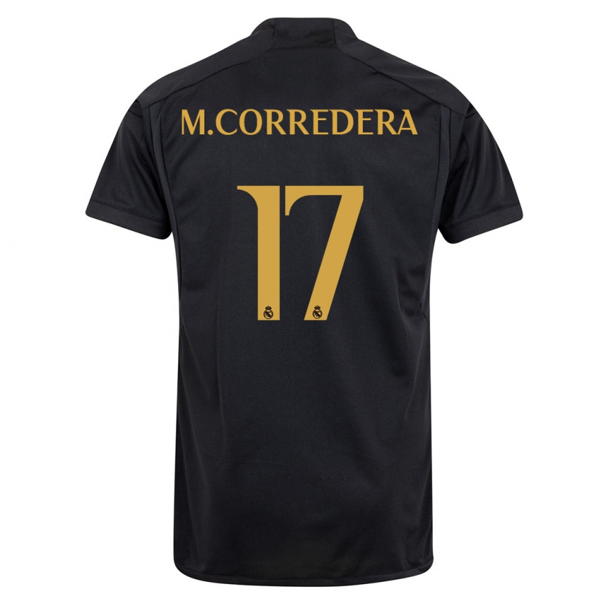 Dames Marta Corredera #17 Zwart Thuisshirt Derde Tenue 2023/24 T-Shirt