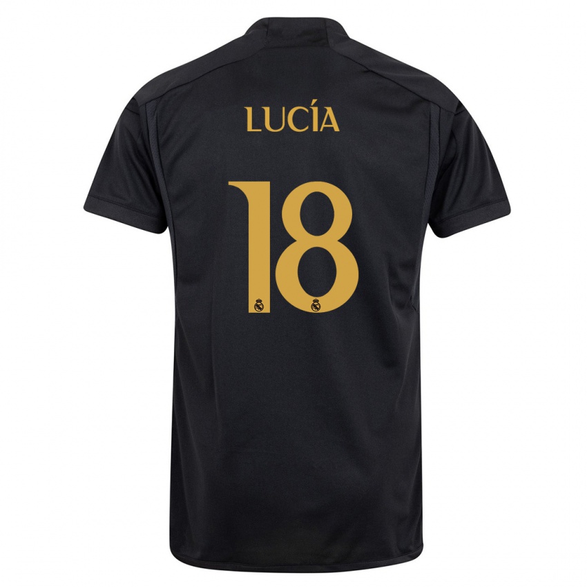 Dames Lucia Rodriguez #18 Zwart Thuisshirt Derde Tenue 2023/24 T-Shirt