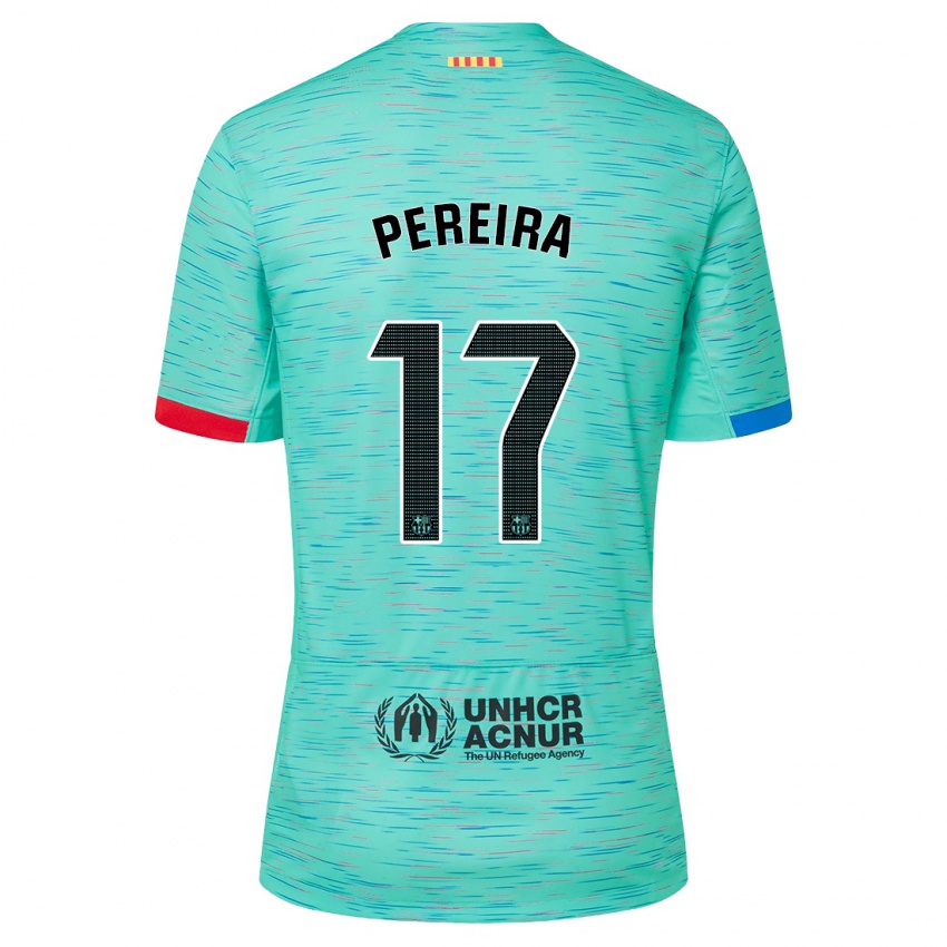 Dames Andrea Pereira #17 Licht Aqua Thuisshirt Derde Tenue 2023/24 T-Shirt