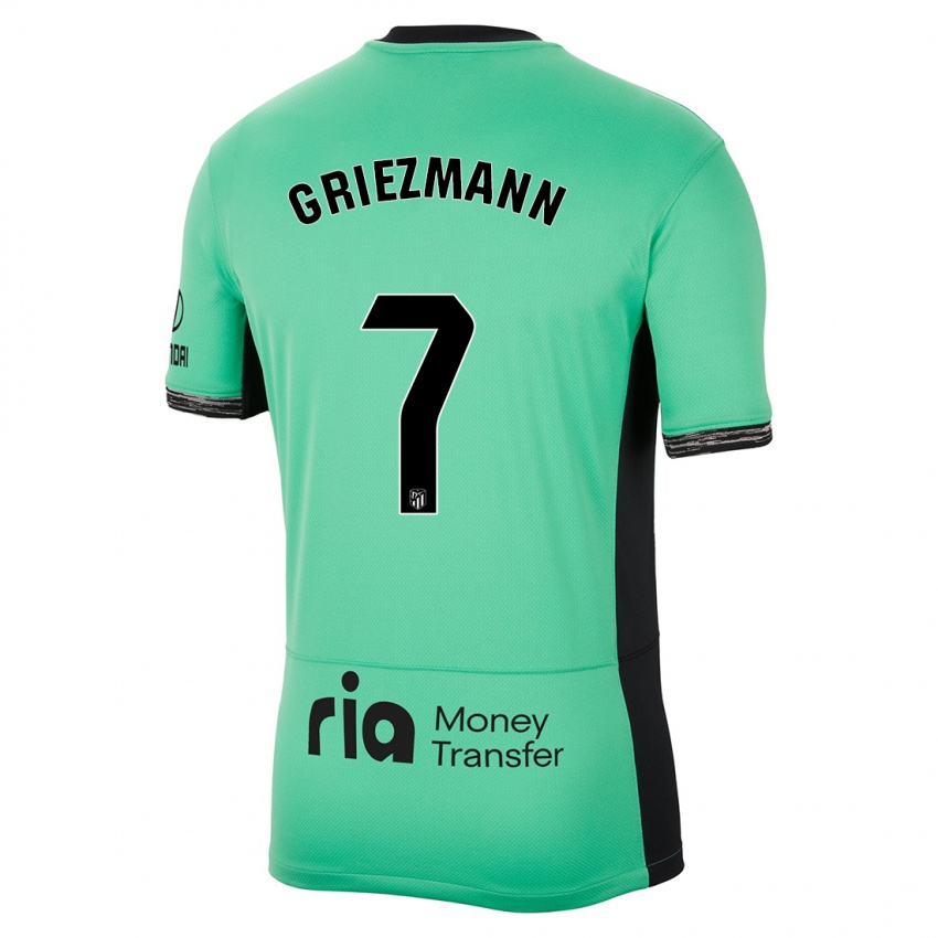 Dames Antoine Griezmann #7 Lente Groen Thuisshirt Derde Tenue 2023/24 T-Shirt