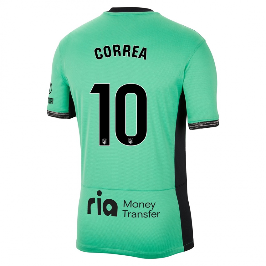 Dames Angel Correa #10 Lente Groen Thuisshirt Derde Tenue 2023/24 T-Shirt