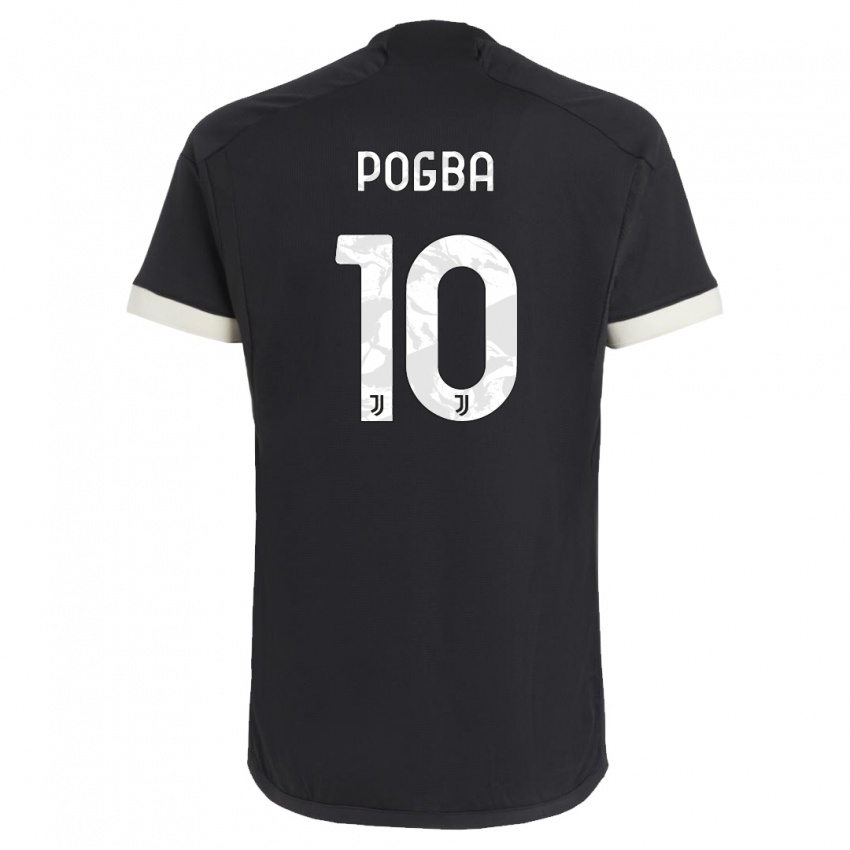 Dames Paul Pogba #10 Zwart Thuisshirt Derde Tenue 2023/24 T-Shirt