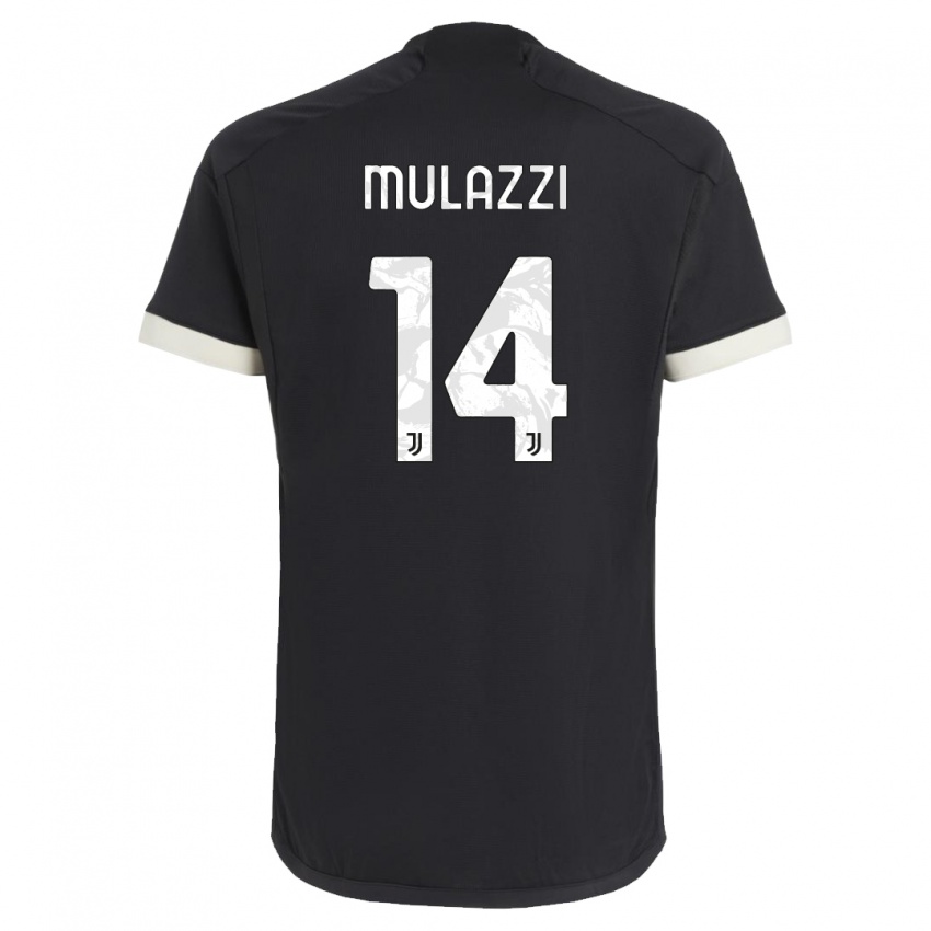 Dames Gabriele Mulazzi #14 Zwart Thuisshirt Derde Tenue 2023/24 T-Shirt